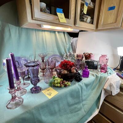 Purple Table Decor