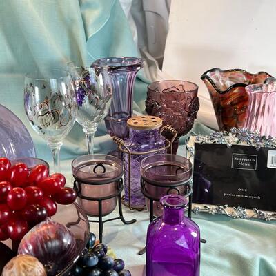 Purple Table Decor