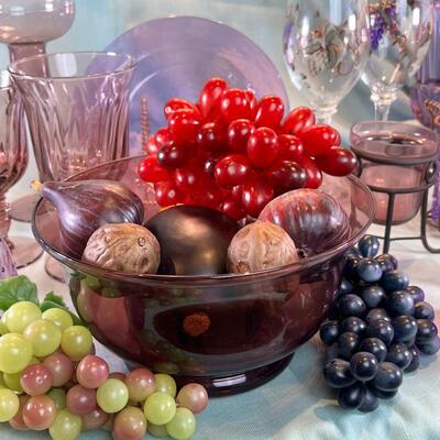 Purple Table Decor
