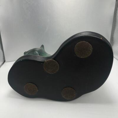 Green cat figurine