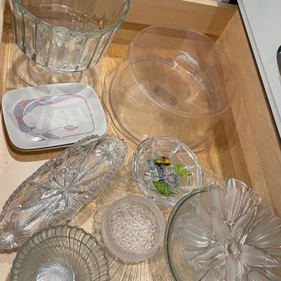 Misc Kitchen glassware baking serving items lot #5