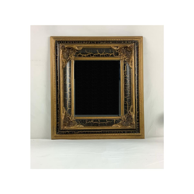 5213 Black & Gold Framed Hanging Mirror