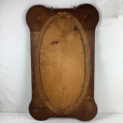 5215 Antique Oak Framed Oval Mirror
