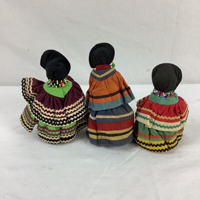 5222 Three Vintage Seminole Indian Dolls