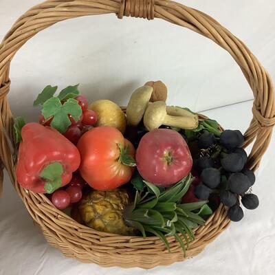 5223 Lot of Baskets of Faux Fruit/Vegetables.