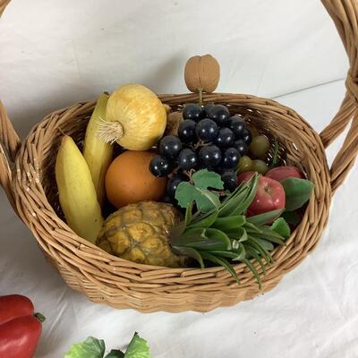 5223 Lot of Baskets of Faux Fruit/Vegetables.
