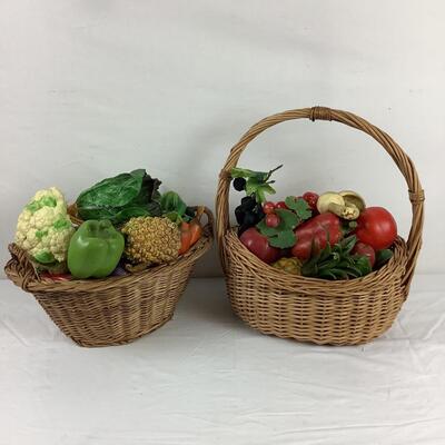 5223 Lot of Baskets of Faux Fruit/Vegetables.