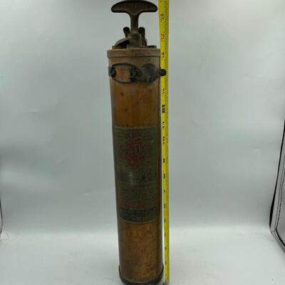 Fyr-fyter  antique brass fire extinguisher