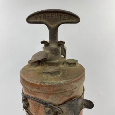 Fyr-fyter  antique brass fire extinguisher
