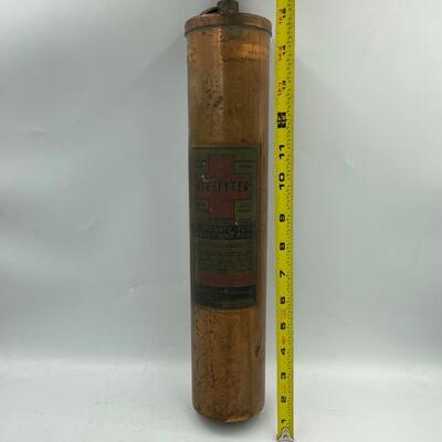 Fyr-fyter antique brass fire extinguisher