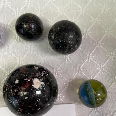 Label in box says Canadian marbles