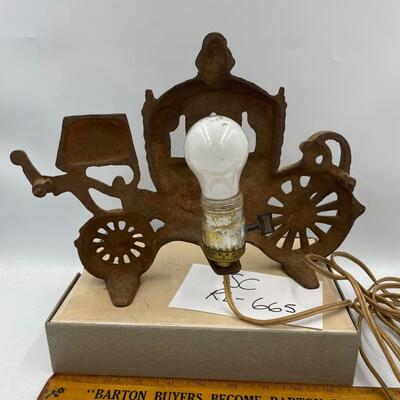 Unique cast iron lamp