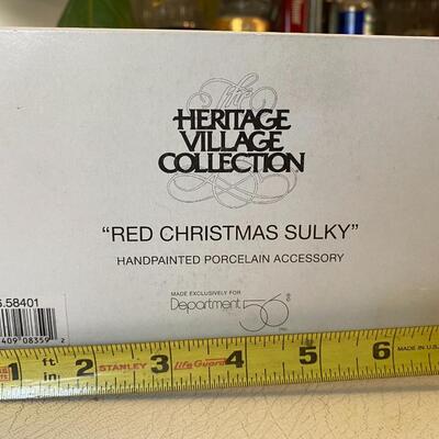 Department 56 ~ RED CHRISTMAS SULKY