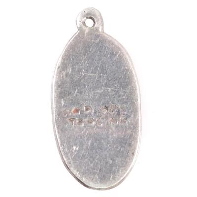 Sterling Red Enameled Mekkala Goddess Pendant