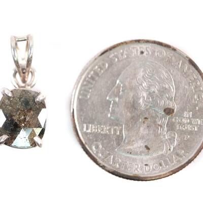 Sterling Cognac Diamond Pendant