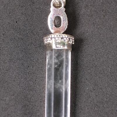 Sterling Quartz Point Pendant
