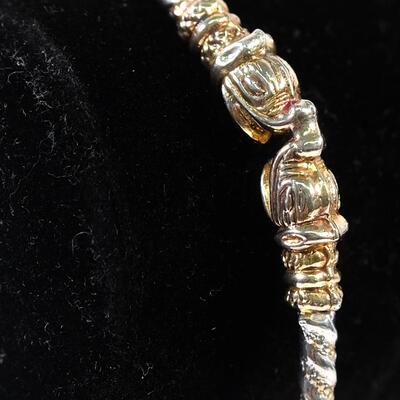 Sterling & Gold tone Bangle Bracelets