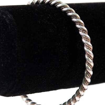 Sterling Rope Bangle Bracelet