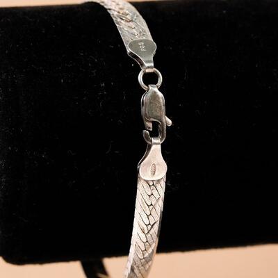 Sterling Vior Herringbone Chain Bracelet