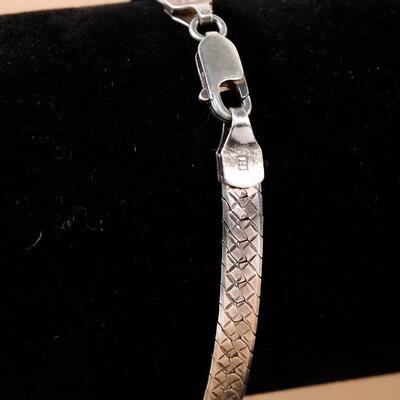 Italian Sterling Herringbone Bracelet