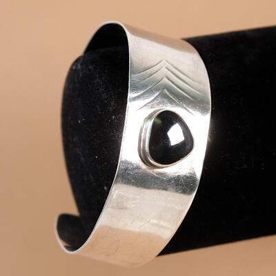 Sterling Onyx Cuff Bracelet