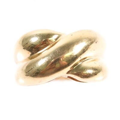 Italian Sterling Gold Tone Ring, Size 8