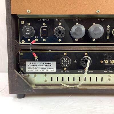 5224 Vintage TEAC A-6010 7" Auto Reverse Reel to Reel Tape Desk Recorder w/Additional Reels
