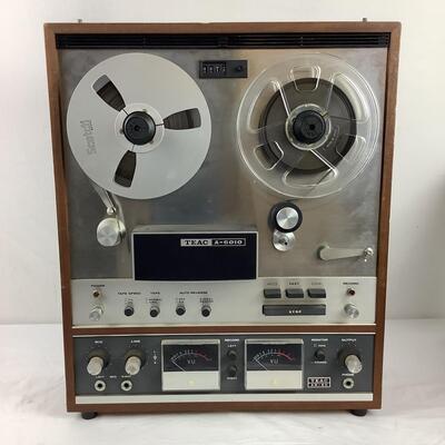 5224 Vintage TEAC A-6010 7" Auto Reverse Reel to Reel Tape Desk Recorder w/Additional Reels