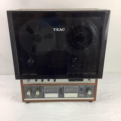5224 Vintage TEAC A-6010 7" Auto Reverse Reel to Reel Tape Desk Recorder w/Additional Reels