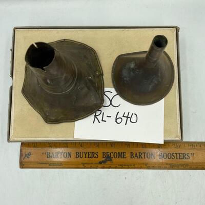 Pair of vintage funnels