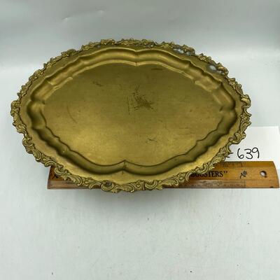 Brass oval platter