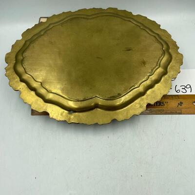 Brass oval platter