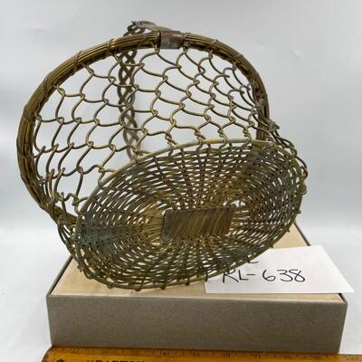 Brass woven basket