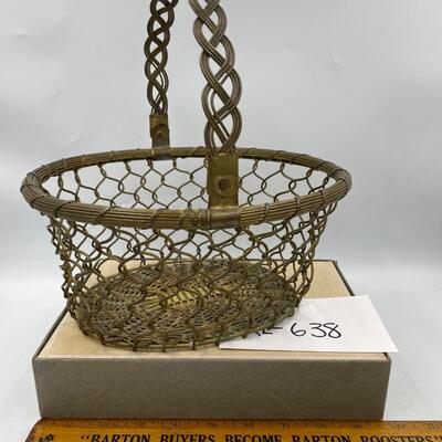 Brass woven basket