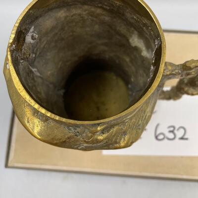 Vintage Roosevelt brass stein