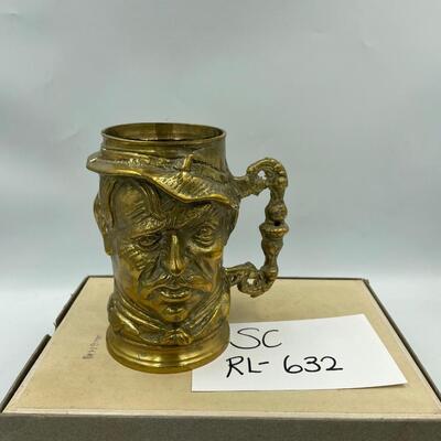 Vintage Roosevelt brass stein