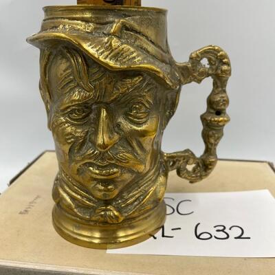 Vintage Roosevelt brass stein