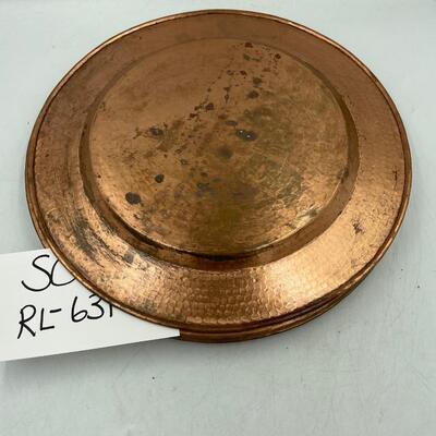 Set of 6 copper plates