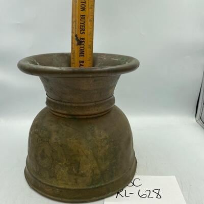 Brass spittoon