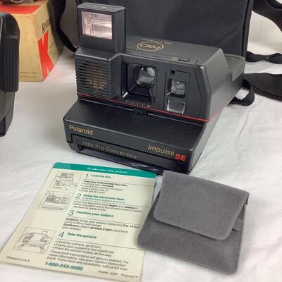 5225 Polaroid Impulse SE 1988 Pro Convention Camera & Keystone Capri 8mm Vintage Camera w/more and Accessories