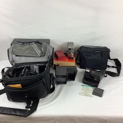 5225 Polaroid Impulse SE 1988 Pro Convention Camera & Keystone Capri 8mm Vintage Camera w/more and Accessories