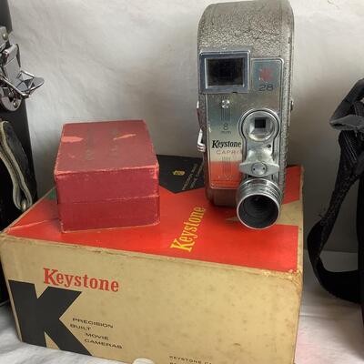 5225 Polaroid Impulse SE 1988 Pro Convention Camera & Keystone Capri 8mm Vintage Camera w/more and Accessories