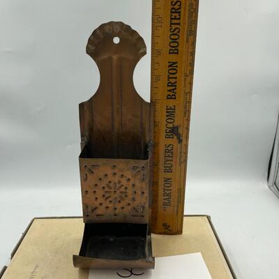 Copper match holder