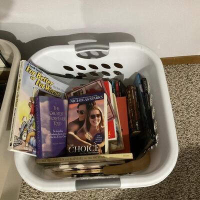 Basket of misc books