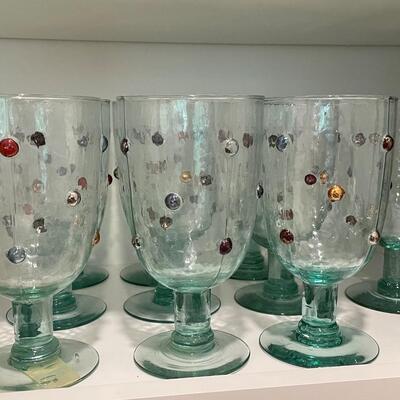 Set of 10 Pier One Goblet Glasses