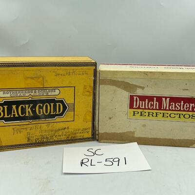 Dutch Masters & Black Gold Cigar boxes