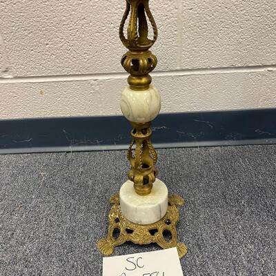 Vintage marble table on bronze leg