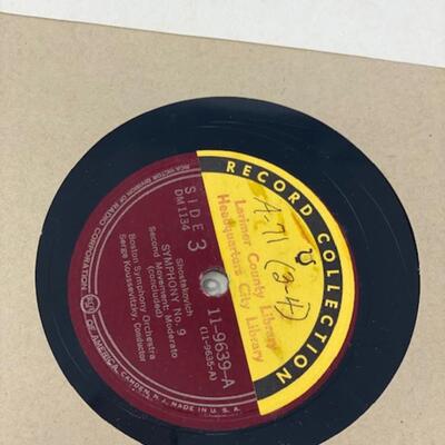 Shostakovich Symphony No 9 - RCA Victor 78 - Red Seal Records - DM1134