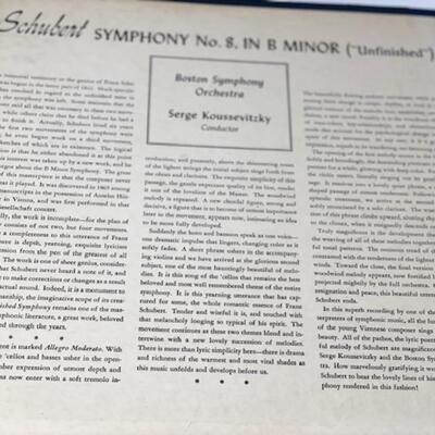 Schubert Unfinished Symphony No. 8 in B Minor - Victor 78 - Red Seal Records - DM1039