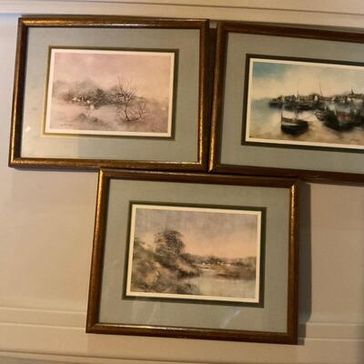 3 small framed art